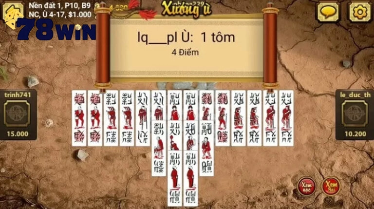 Nguyên tắc của trò chơi bài chắn 78WIN
